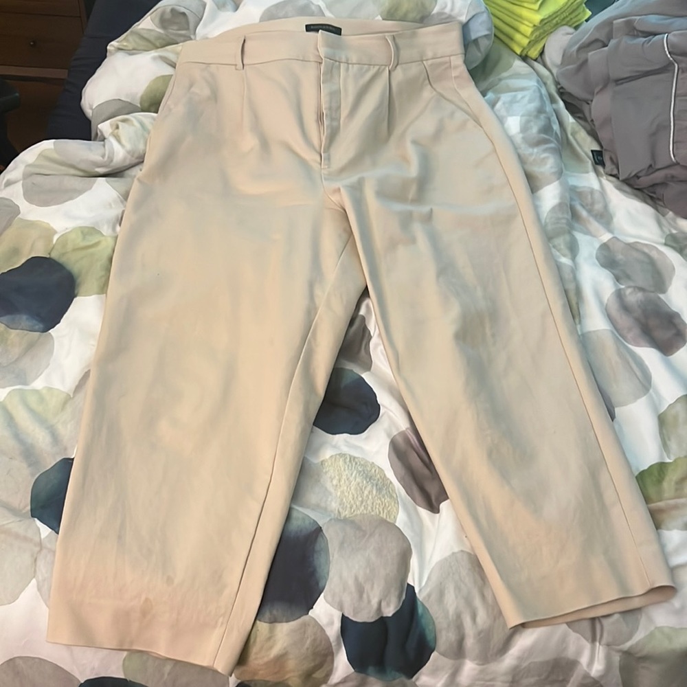 Banana Republic High Waisted Khaki Trouser Pants